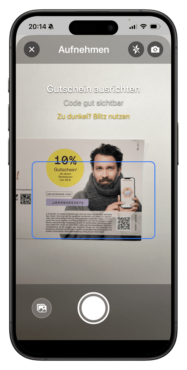 Kamera-Erfassung Bildschirm