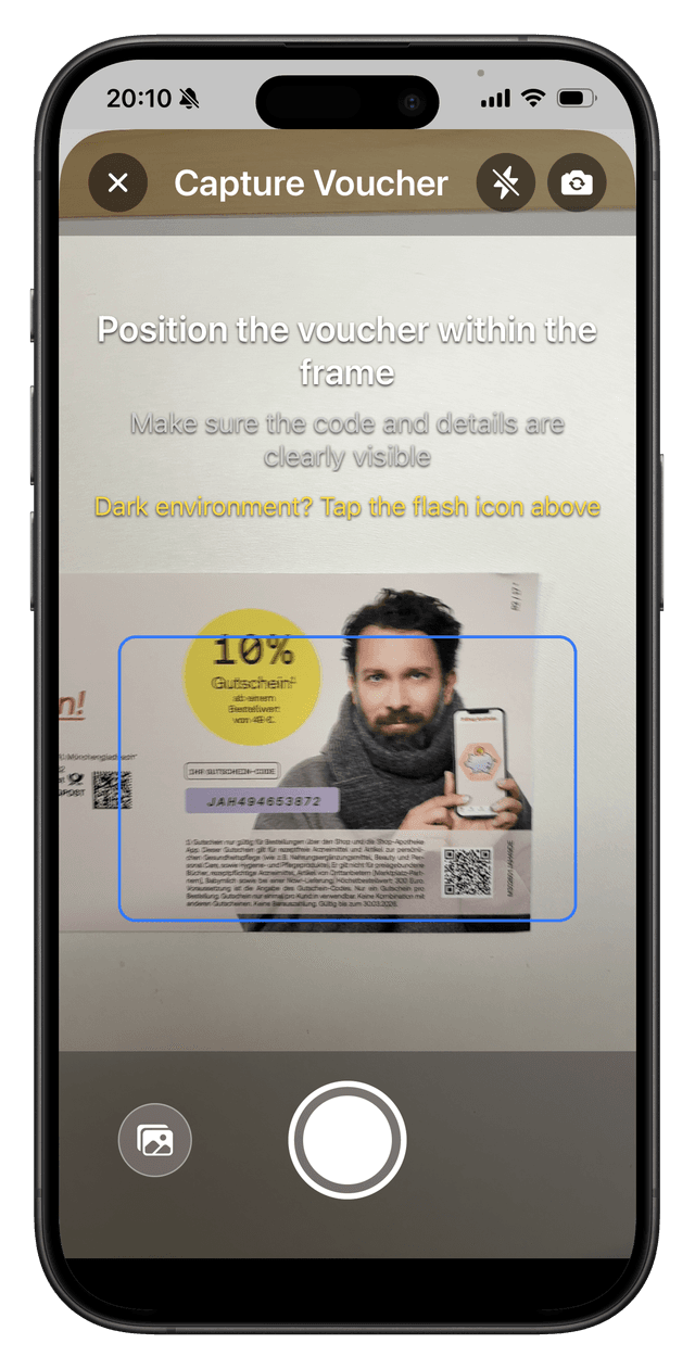 Camera capture screen